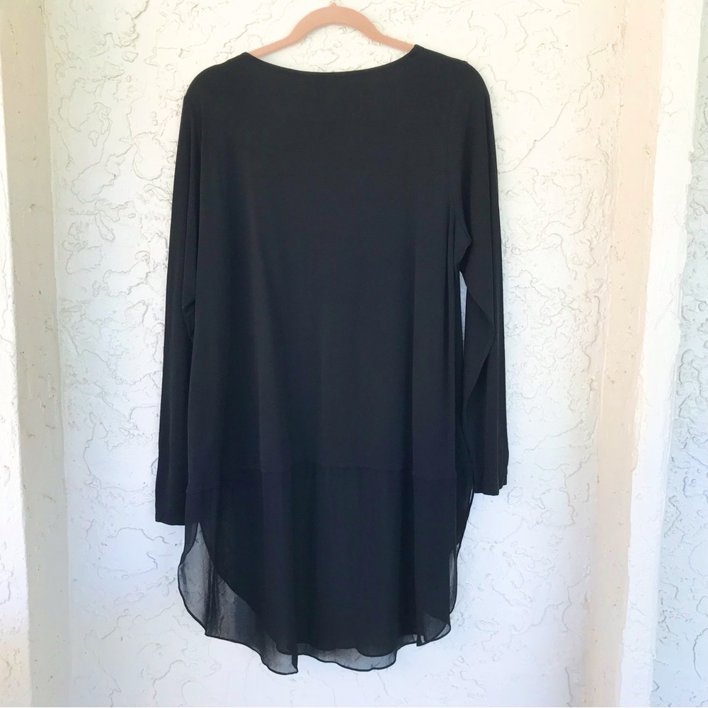 Eileen Fisher Woman Bateau Neck Silk Tunic, Sz1X, NWT - Picture 6 of 7